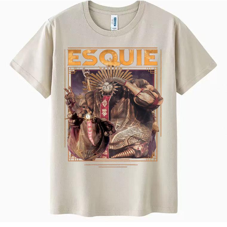 Esquiu Clair Obscur Expedition 33 Aesthetic Tee Shirt Novelty Cotton Oversized T Shirts Harajuku High Quality TShirts Teenagers