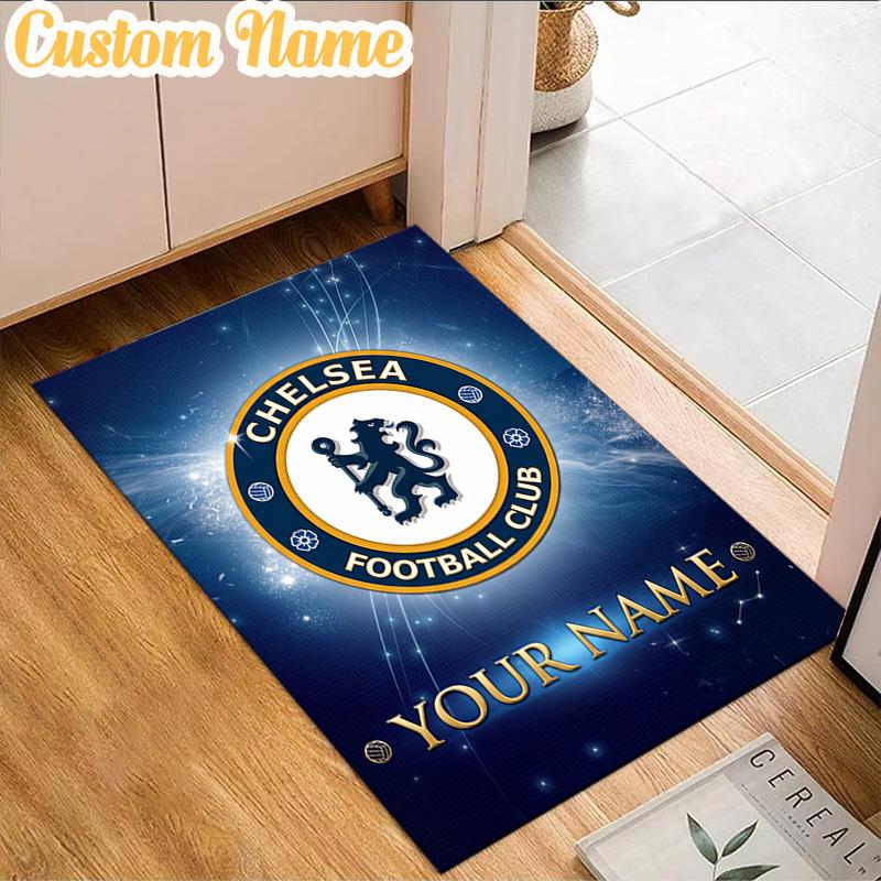 Custom Name Chelsea Fc Champions League Rug, Office Rug, Chair Rug, Carpet for Living Rooms, Doormat Game Rug Home Decor Christmas Gifts