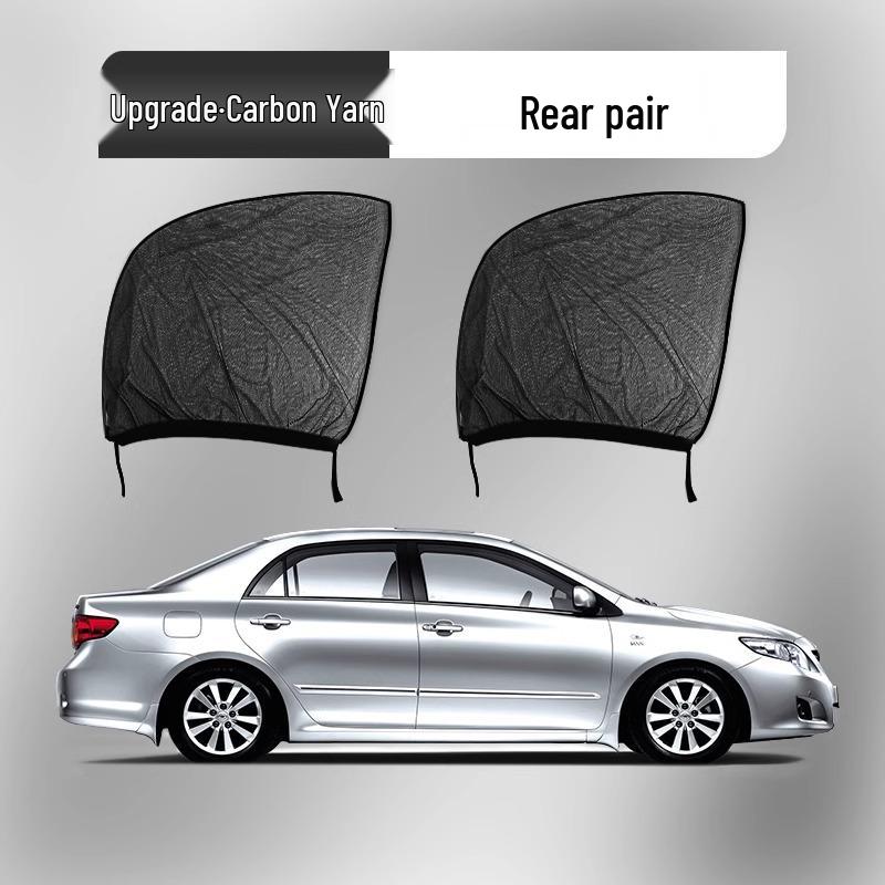 Car Window Sunshade & Privacy Curtain with Heat Insulation and Anti-Mosquito Net
