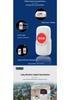 Pulsante di chiamata d'emergenza wireless impermeabile per anziani con lunga portata, ricaricabile, con funzioni lampeggianti e di vibrazione