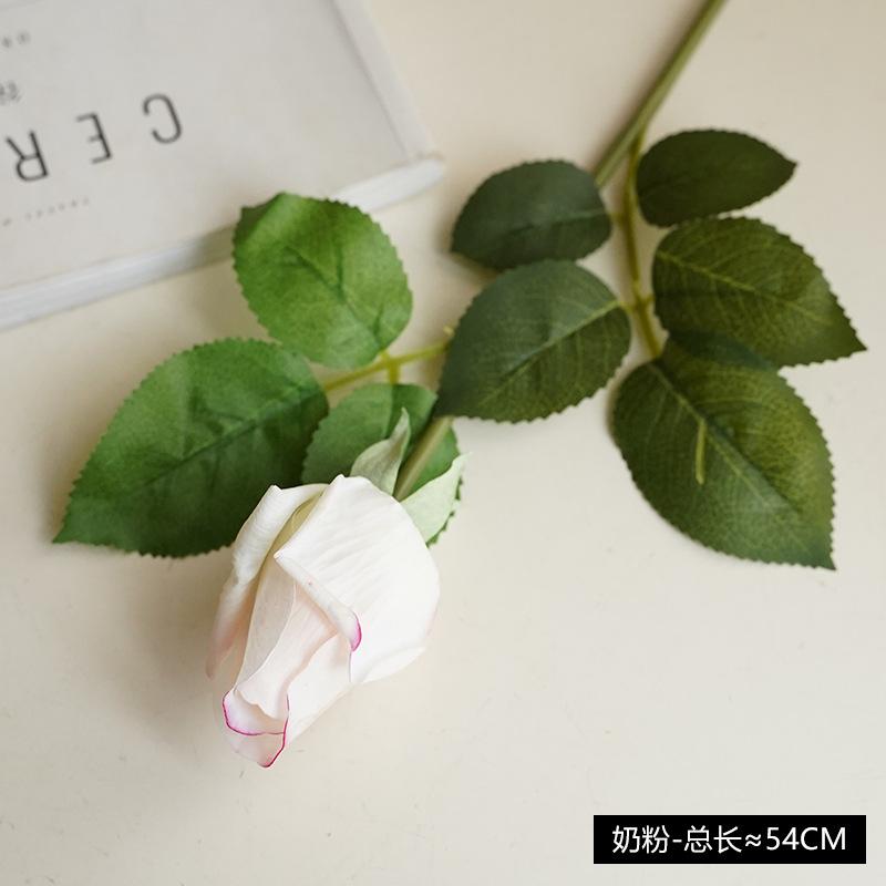 Moisturizing Rose Simulation Flower Single Lover Rose Home Decoration Valentine's Day Gift Rose Bud Bud