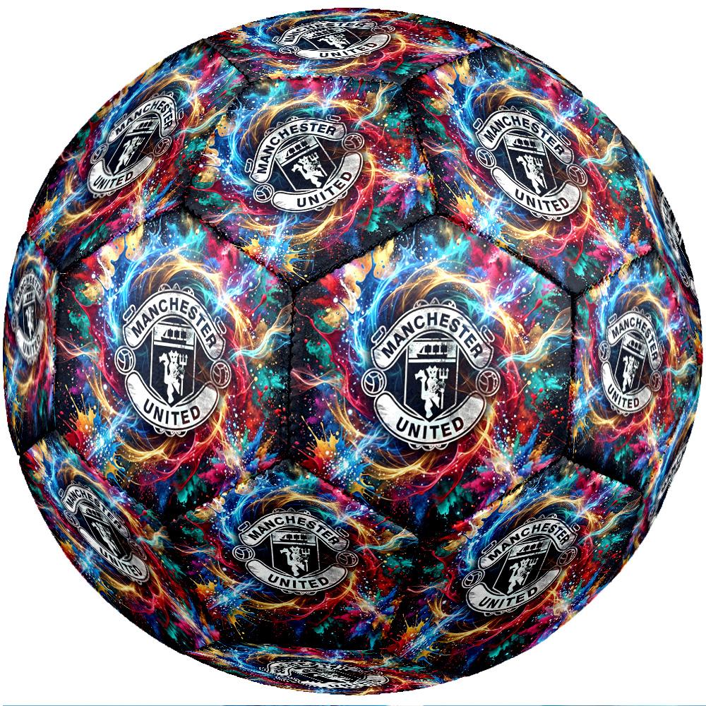 Manchester United Thema Fußballball Größe 5 Fußballball Weiche Haptik Professioneller Trainingsfußball für Outdoor-Sportarten