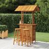 Day and Night - Day and Night Garden Bar Furniture Set 3 Pieces Solid Acacia Wood