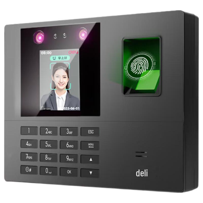 

Deli Biometric Time Clock Attendance Machine CN plug (adapter included)