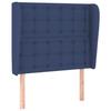 VidaXL Tête de lit avec oreilles Bleu 93x23x118-128 cm Tissu3118378