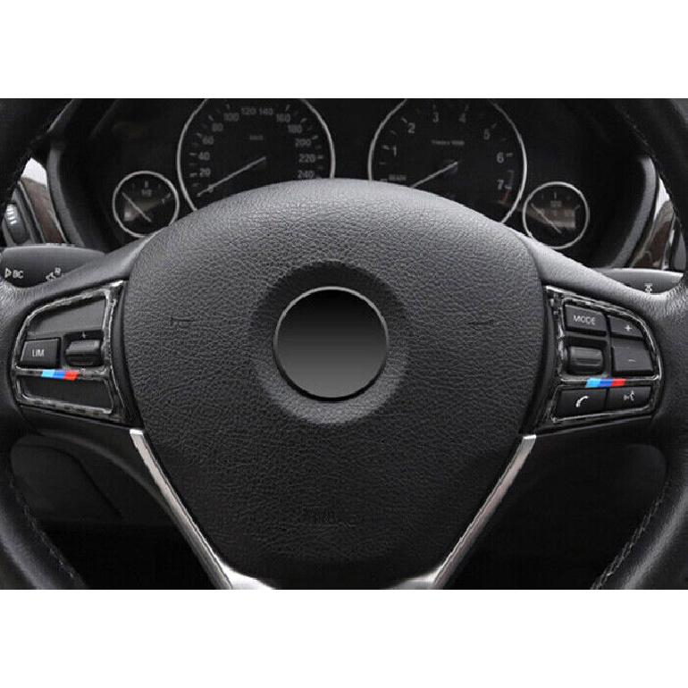 Steering Wheel Switch Trim Fit For BMW 3-4 Series GT 2013- Real Carbon Fiber