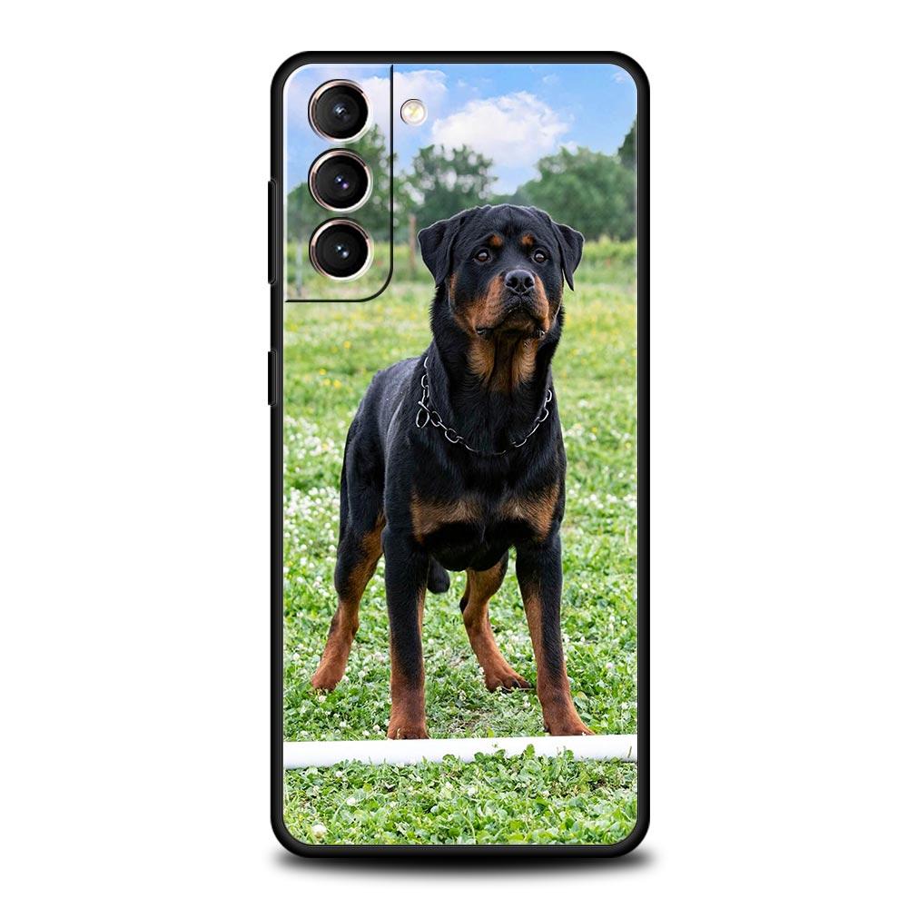 Rottweiler Dog Phone Case For Samsung Galaxy S23 Ultra S22 S21 S20 FE 5G S10 S10E S9 S8 Plus Note 20 Soft Silicone Cover Bumper