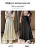 Autumn/Winter 2025 Women's High Waist Knit Pleated A-line Skirt with Tassels