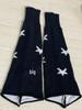 Y2K Double-Sided Wear Spicy Girl Knit Leg Warmers - Black & White Star Color Block Calf Socks
