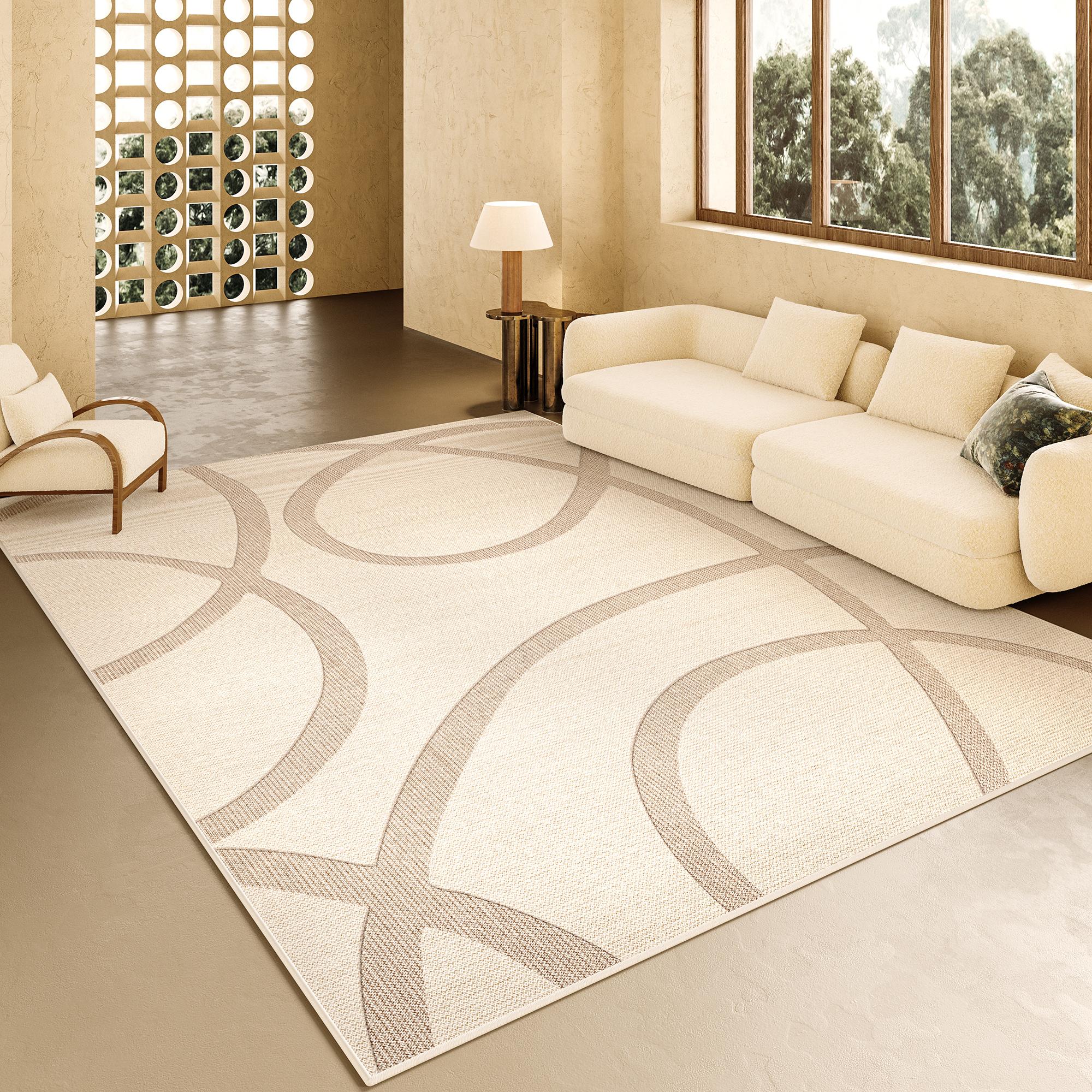 

Minimalist Striped Geometric Area Rug Luxury Non-Slip Living Room Bedroom Sofa Carpet Comfortable Easy Clean Floor Mat 60*90cm