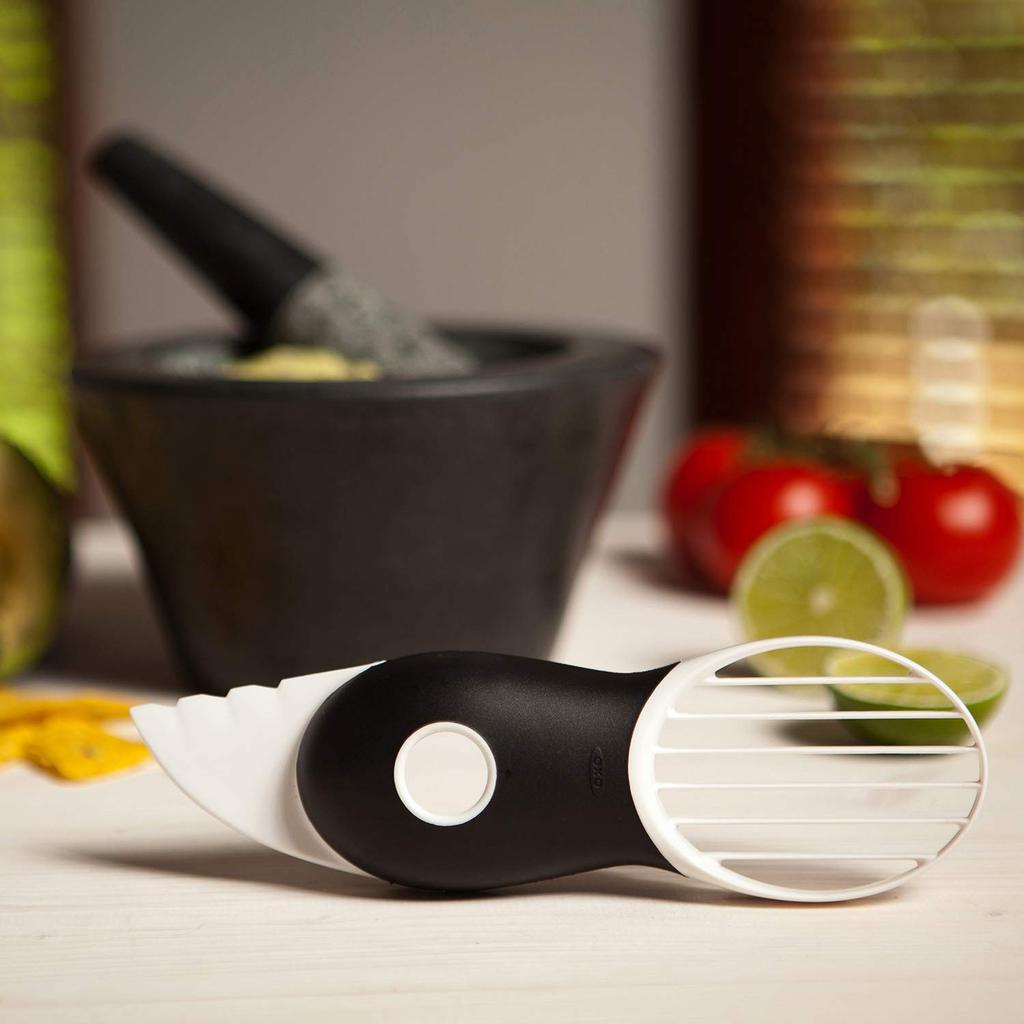 OXO Avocado Removes and slices avocados a convenient dishwasher Slicer pits, peels, – all-in-one gadget, safe.