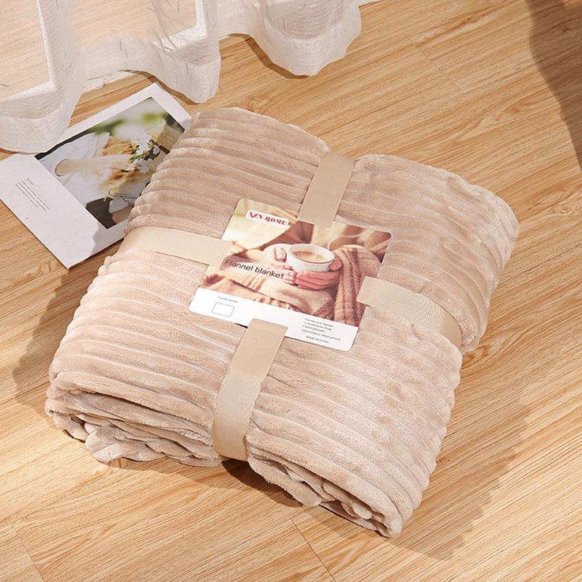 Nordic Fluffy Blanket Portable Thick Flannel Soft Solid Color Heated Throw Blankets Summer Sofa Nap Quilt For Travel Home Office