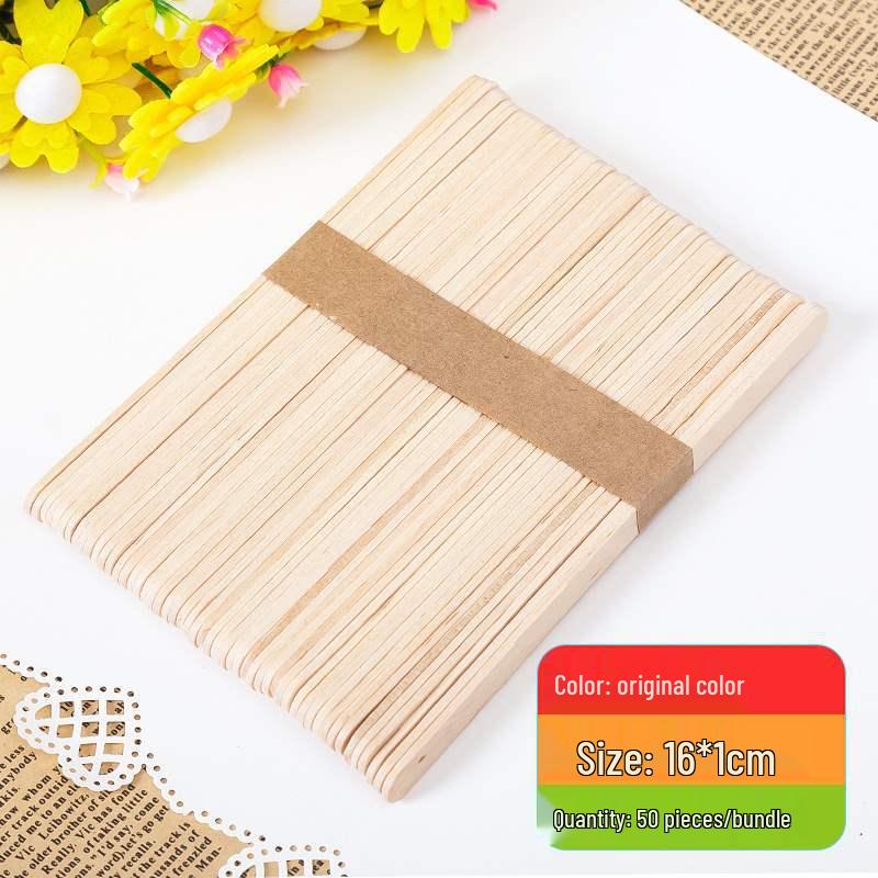 Colored Wooden Popsicle Sticks for DIY Crafts - Ideal for Kindergarten Projects and Handmade Creations.