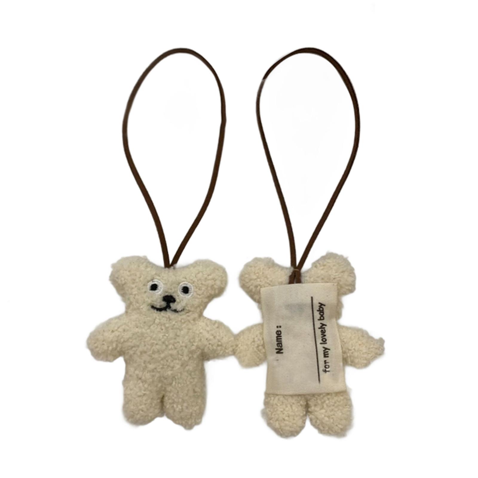 

Бирка для имени ребенка Мультяшный медведь Брелок-подвеска для рюкзака Бирки для идентификации Этикетки для детской бутылочки с водой Украшения для сумки Детский подарок B