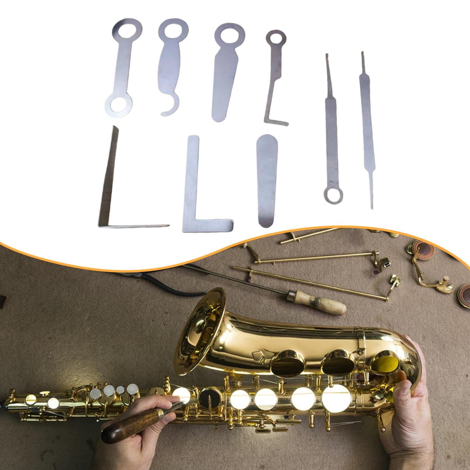 

Набір інструментів для ремонту флейти 9 шт. Нержавіюча сталь Вирівнювання подушечок саксофона для обслуговування