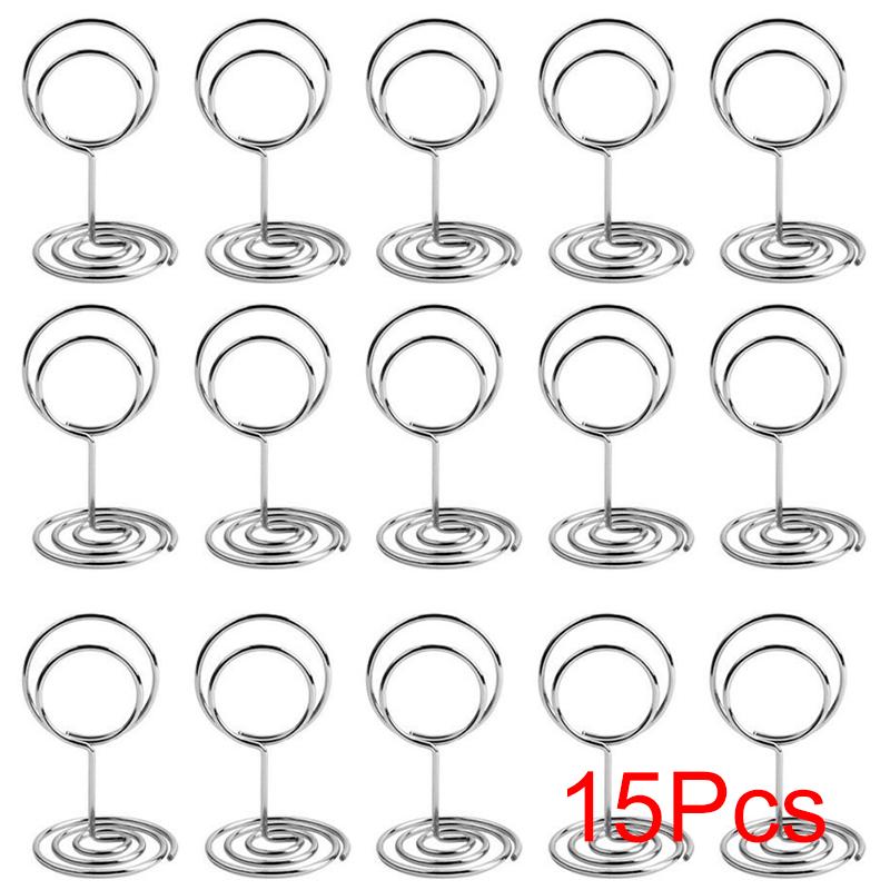 10/15Pcs/Pack Name Sign Card Clip Home Decoration Metal Theme Parties Birthday Sturdy Table Number Wedding Place Card Holders