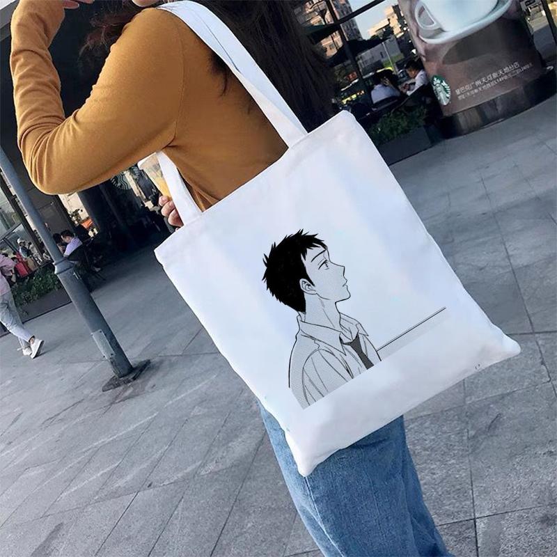 Marin Japan Anime My Dress-Up Darling Manga Reusable Shopping Bag Women Canvas Tote Bags Printing Eco Bag Shopper Shoulder Bags