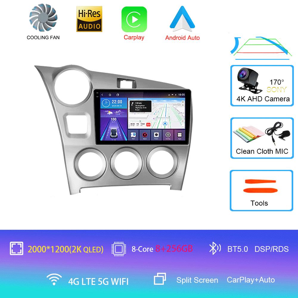 Android 14 Carplay Auto For Toyota Matrix 2 E140 2008 2009 2010 2011 2012 2013 2014 Car Radio Multimedia Player Navigation GPS
