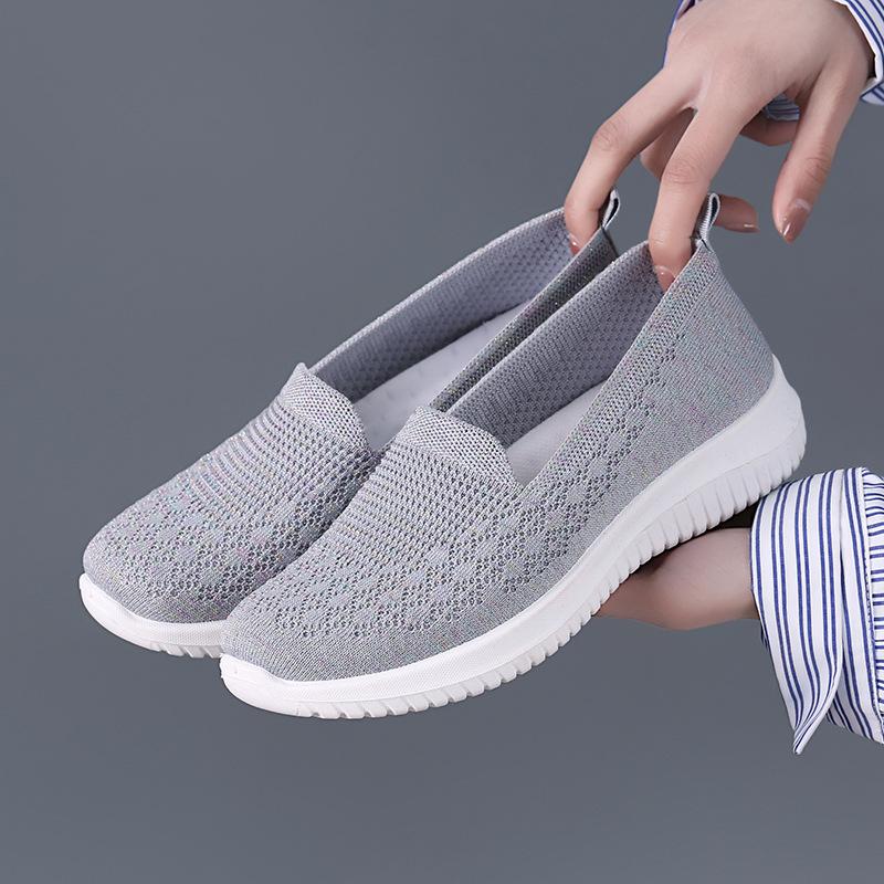Shoes women's new fly-woven mesh women's shoes casual fashion sports shoes women's mother shoes
