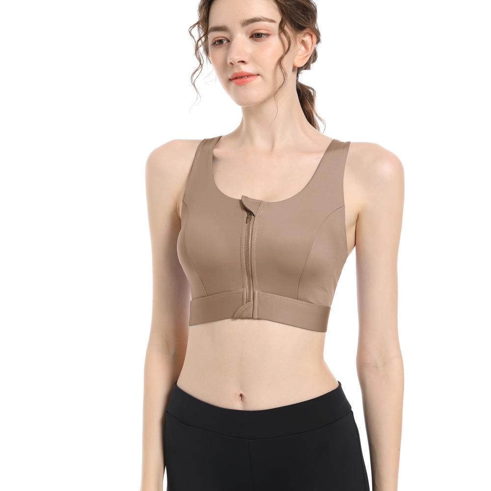 High-Intensity Front Zip Sports Bra for Women: Wire-Free, Shockproof, Yoga-Ready, Beautiful Back, Underarm Fat Reducer