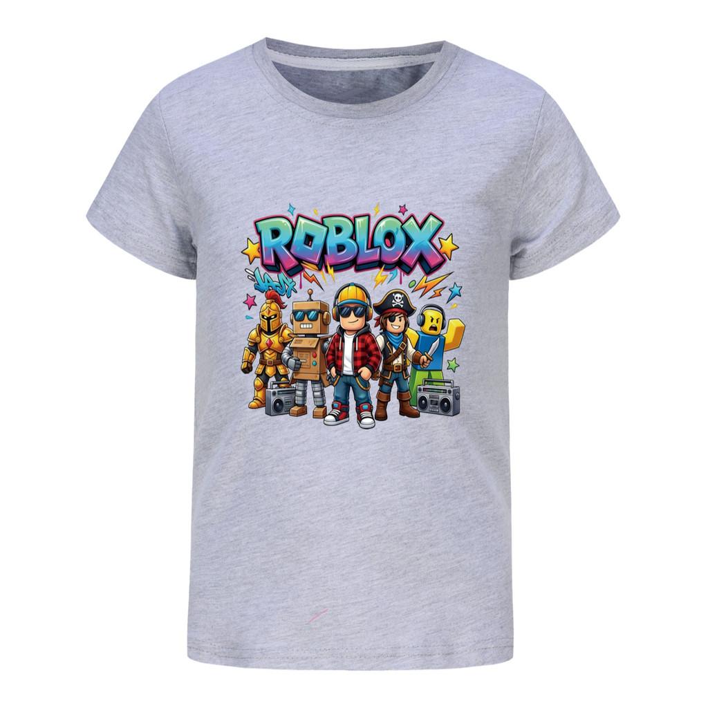 5574 Jungen Mädchen Roblox Spielaufdruck Kurzarm-T-Shirt