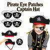 1-11pc Pirate Eye Patches Captain Hat Set Skull Felt One Eye Mask Halloween Cosplay Dress Up Scary Themed Party Props Decor
