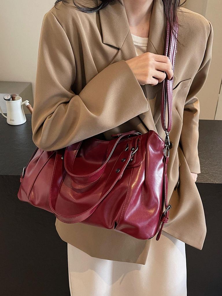 European & American Retro Women's High-End Casual Shoulder Tote - Fashionable, Versatile, Commuting Crossbody Bag