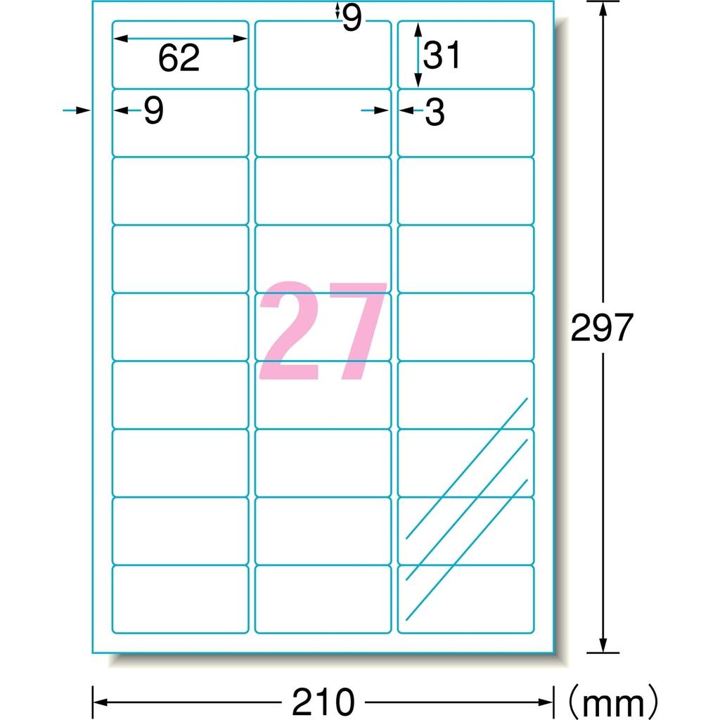Label Matte 27 Labels Per 7 29442 A-One Stickers, Film, Transparent, A4, Sheet, Sheets,