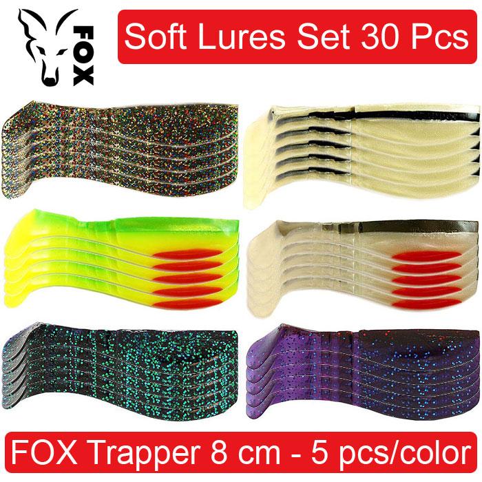Buy Soft Lures Set FOX TRAPPER 1, 80 mm. A set of silicone baits for