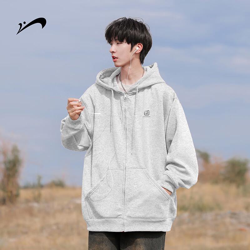 

Givon Men s Heavyweight Loose Fit Hooded Zipper Sweatshirt L