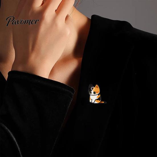 Decorative Clothing Pin Cartoon Cat Brooch for Clothing, Enamel Kitten Alloy Badge Backpack Decoration Pins Pin, Backpacks Hats Scarves Accessory,