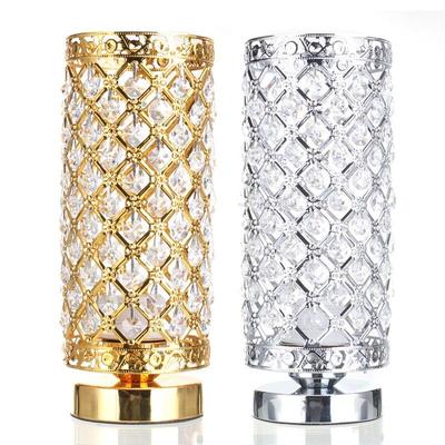 Modern LED Crystal Desk Table Lamp E27 Adjustable Bedside Nightstand Light with EU Plug