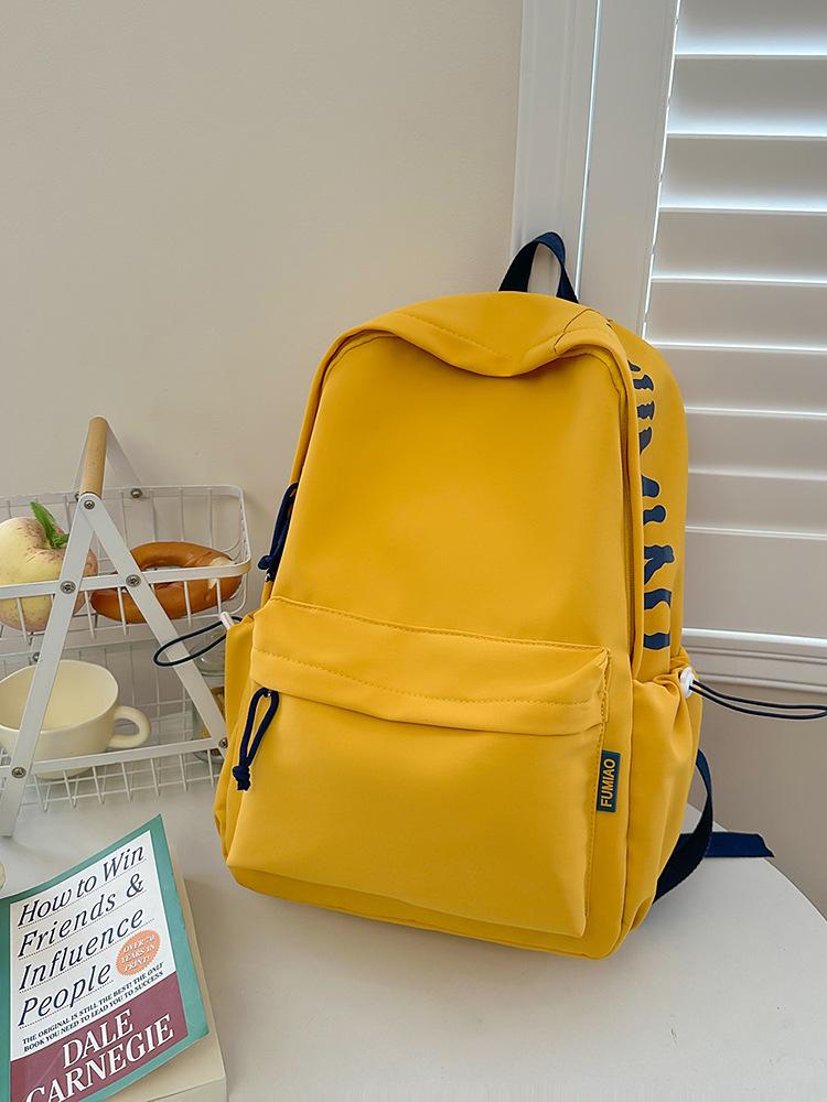

Модный повседневный универсальный студенческий рюкзак, рюкзак для компьютера, новый дорожный рюкзак большой вместимости жёлтый