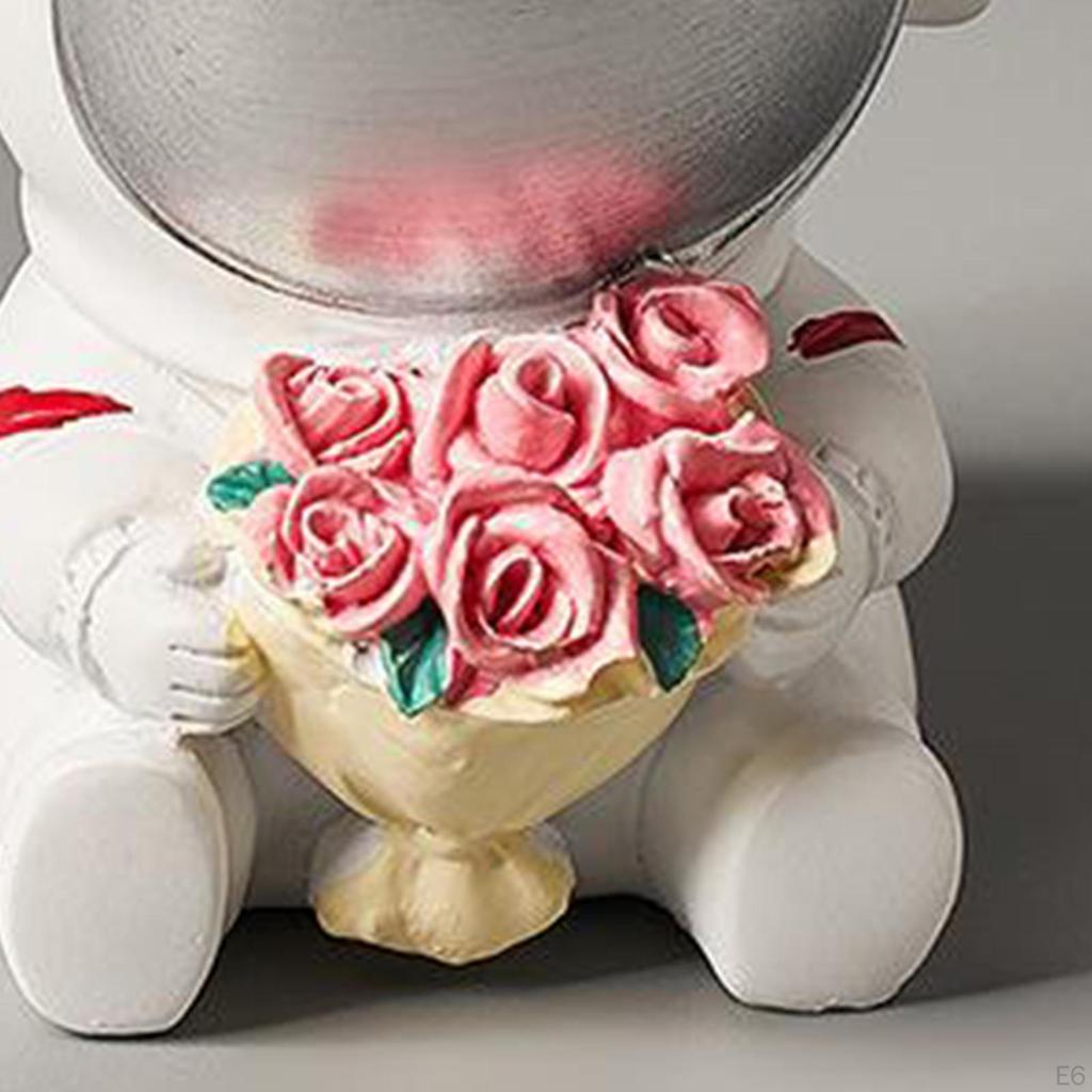 Astronaut Figurines Decor Shelf Character Spaceman Statue Outer Space Handmade Desktop Collectible