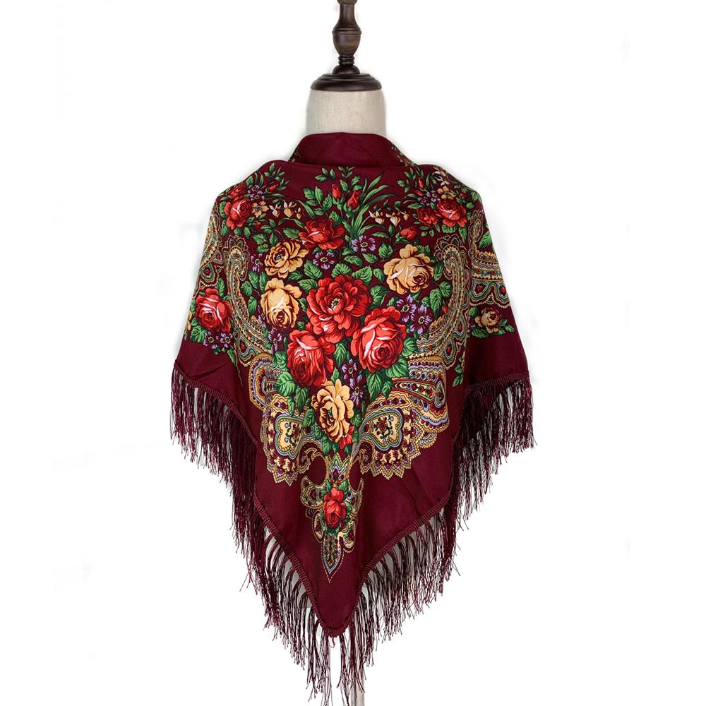 Traditional Ukrainian Square Scarf for Women