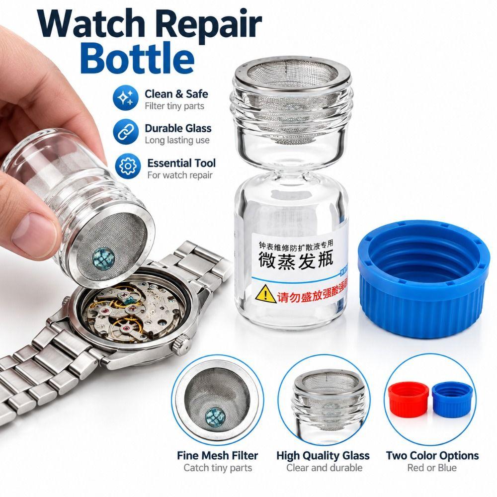 Mesh Anti Diffusion Watch Repair Bottle Glass Dispensing Bottle  Watchmaker Tools