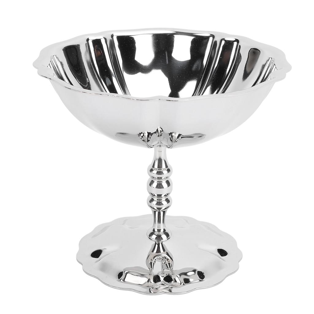 Nerezový pohár na zmrzlinu Vysoká dezertní servírovací miska se vzory pro domácí oslavy