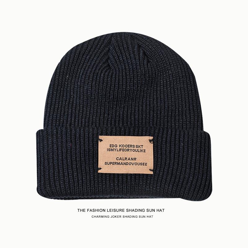 Hat Knitted Wool Hat Shows the Face Small Autumn and Winter Warm Fashion Versatile Cold Hat Women's Big Head Circumference Hat