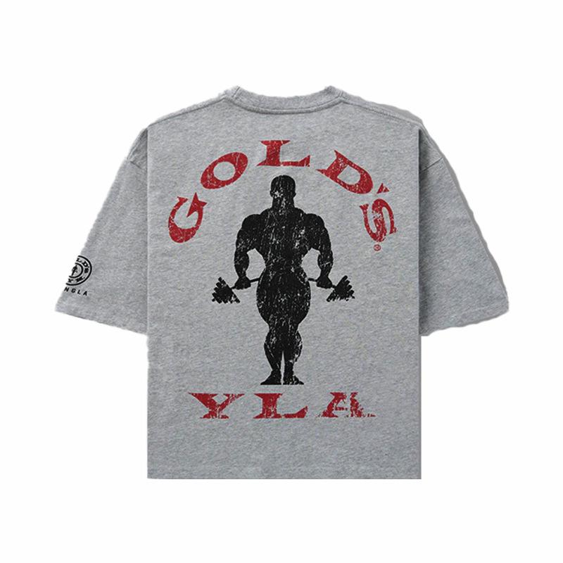 YLA GOLD's Unisex Schweres Baumwoll-T-Shirt in Übergröße XXL grau