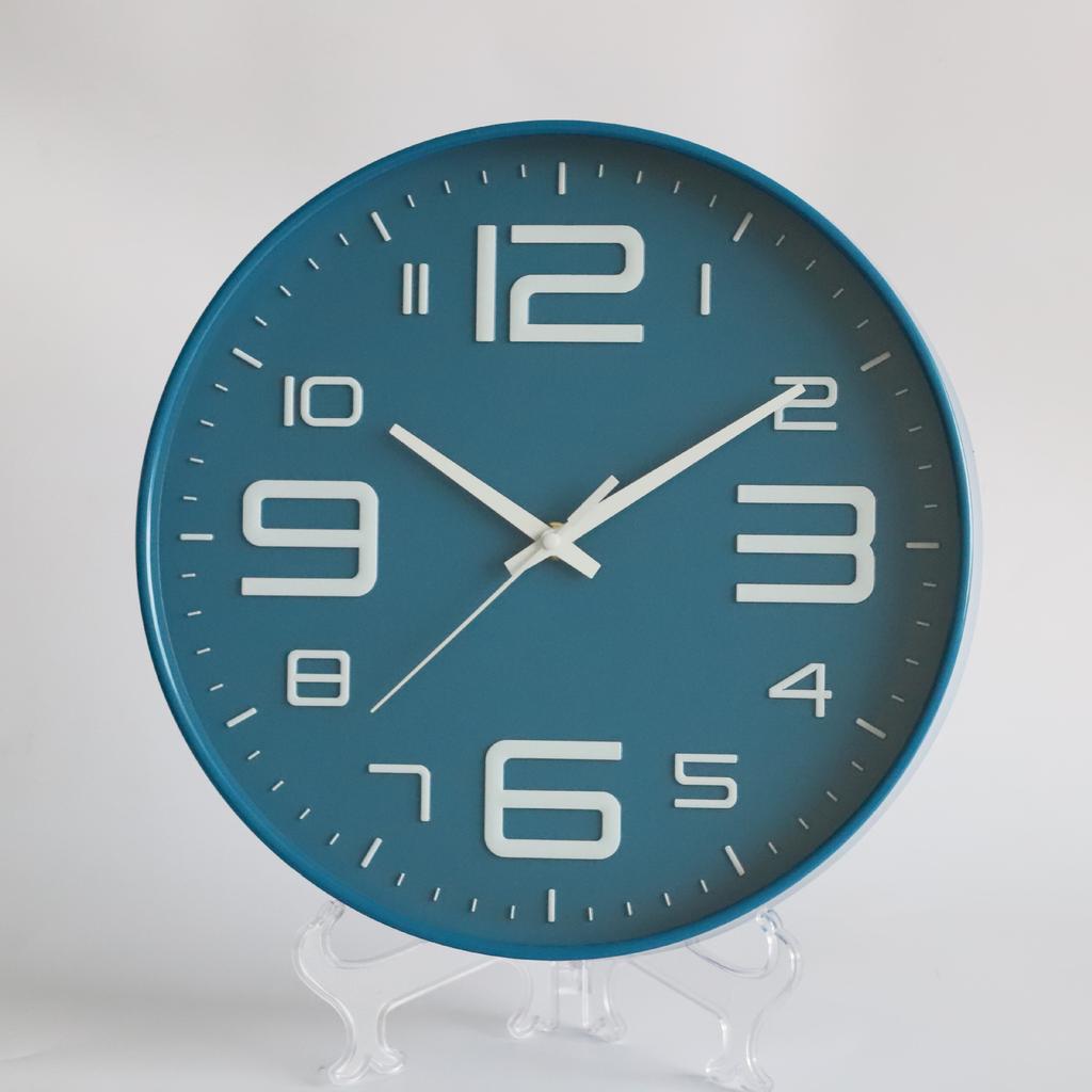 12 Zoll 30CM Leise Wanduhr, Kreativ und Modisch, Dreidimensionale Digitale Minimalistische Uhr für Zuhause Wohnzimmer