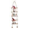 Cartoon Climbing Ladder Santa Claus Pendants with Bells Merry Christmas Decor  Hotel Office Decor