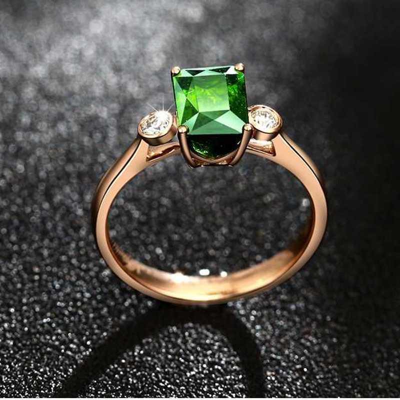 Sace Gems Klassischer Kupferlegierungs-Zirkonring für Damen, Schmuck, Hochzeit, Versprechen, Party, Geschenk