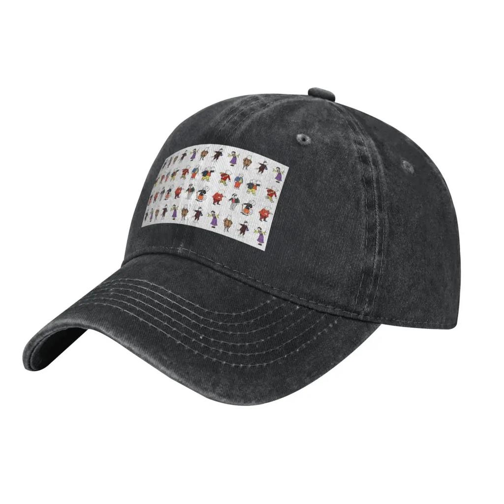 Rupert Bär und Freunde Baseballkappen Modische gewaschene Denim Hüte Verstellbare Kappe Hip Hop Baseball Cowboyhut für Unisex