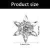 Hypoallergenically Snowflake Design Brooch Sparkling Glass Rhinestones And Metal Construction Lapel Pin
