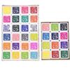 3x3cm Kids' Finger Paint Ink Pad Set, 24 Colors for DIY Painting