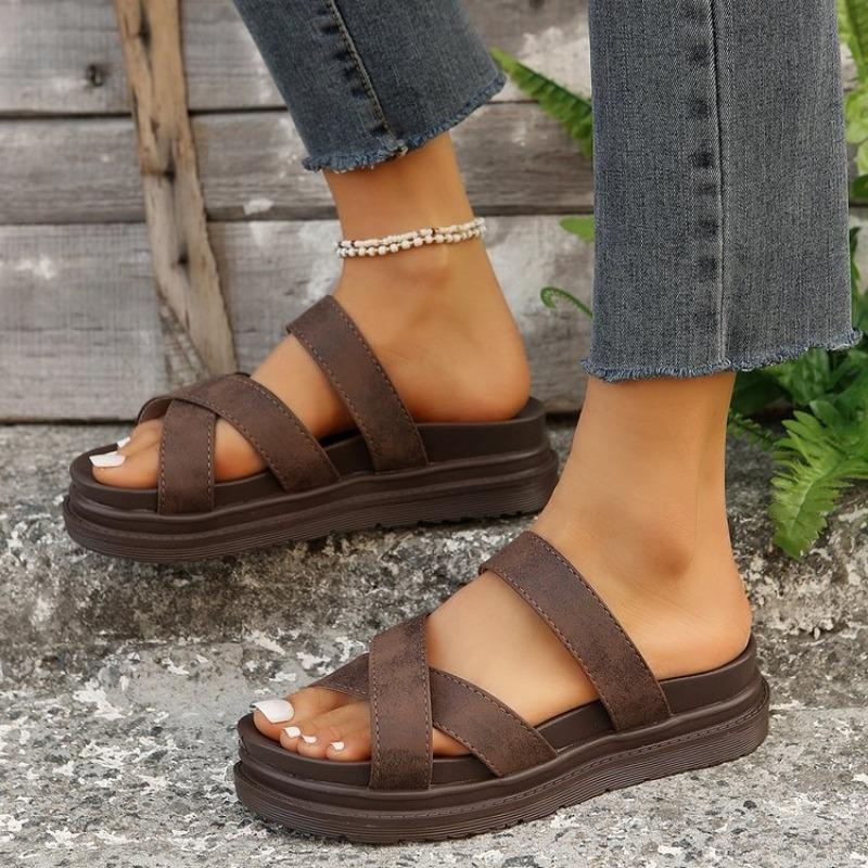 Large size platform slippers women's summer TEA explosion sandals women