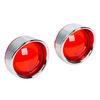 Visor Turn Signal Bezels Trim Ring Lens for Harley Softail Sportster Dyna Touring FLHX,Chrome ABS Motorcycle Indicator Cover 1 Pair