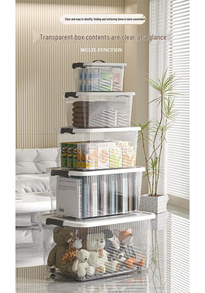Extra Large Transparent High-Grade Plastic Storage Box for Home