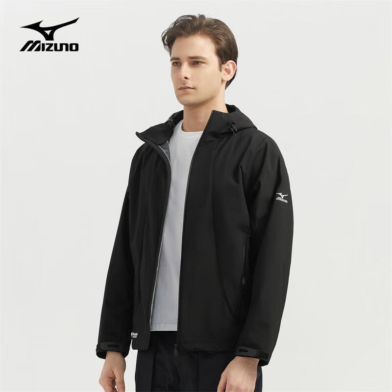 MIZUNO Unisex Outdoor Windproof Waterproof Hooded Windbreaker