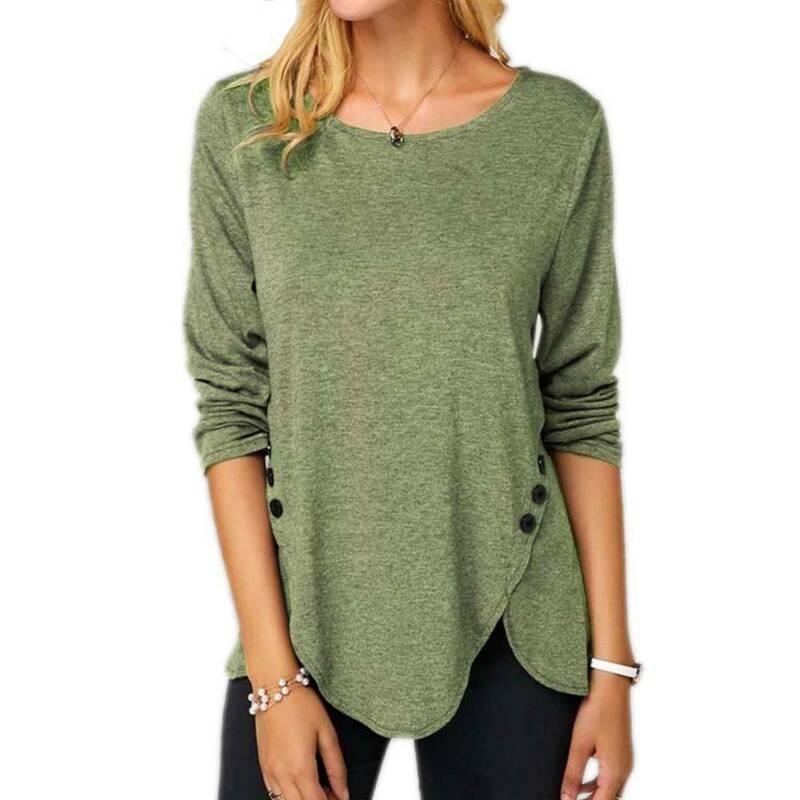 Women Irregular Crew Neck Plus 